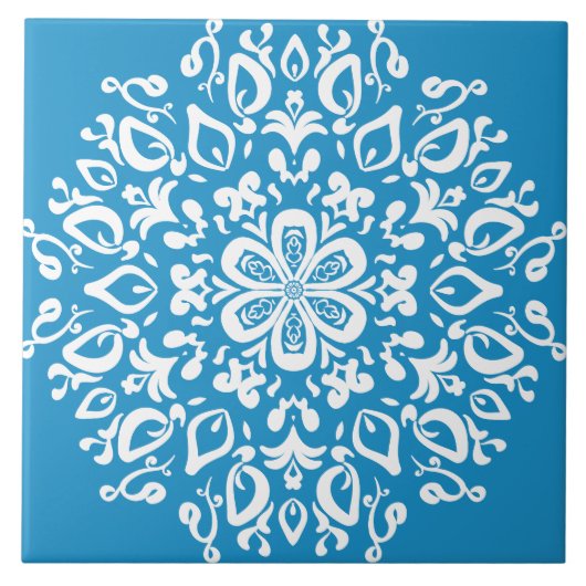 Bluebird Mandala Tegeltje (Voorkant)