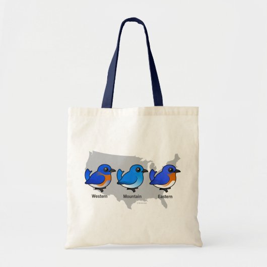 Bluebird Map Tote Bag (Voorkant)