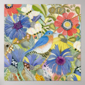Bluebird/Meadow-poster Poster (Voorkant)