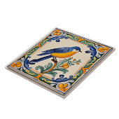 Bluebird Mediterraan Blauw Vogel Volk Dier Tegeltje (Zijkant)