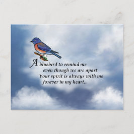 Bluebird Memorial Poem Briefkaart