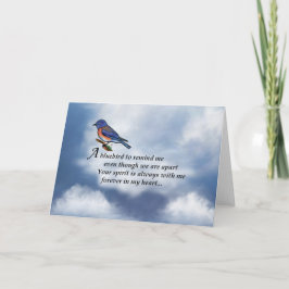 Bluebird Memorial Poem Kaart