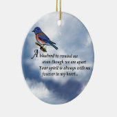 Bluebird Memorial Poem Keramisch Ornament (Rechts)