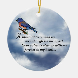 Bluebird Memorial Poem Keramisch Ornament