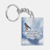 Bluebird Memorial Poem Sleutelhanger (Voorkant Links)