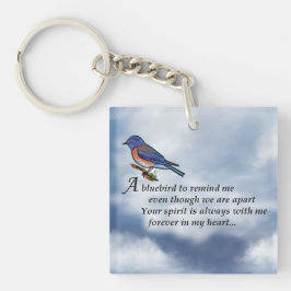 Bluebird Memorial Poem Sleutelhanger