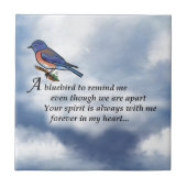 Bluebird Memorial Poem Tegeltje (Voorkant)