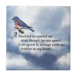 Bluebird Memorial Poem Tegeltje