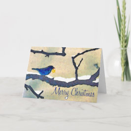 Bluebird met ster kerstkaart feestdagen kaart