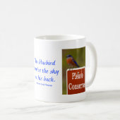 Bluebird met Thoreau Quote 15 oz Koffiemok (Voorkant rechts)