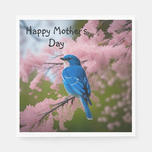 Bluebird Moederdag Servet (Voorkant)