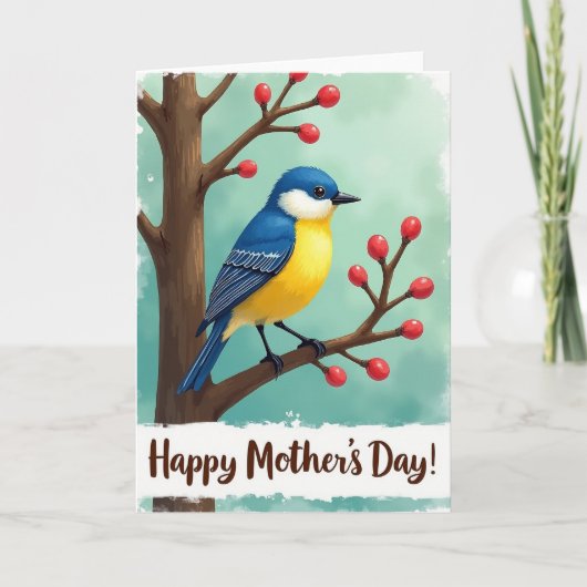 Bluebird Moedersdag Scene Card Kaart (Voorkant)