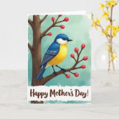 Bluebird Moedersdag Scene Card Kaart (Gele Bloem)