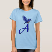 Bluebird Monogram Initiaal A T-shirt (Voorkant)