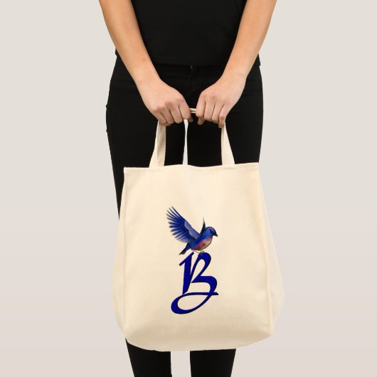 Bluebird Monogram Initiaal B Tote Bag (Voorkant (product))