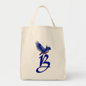 Bluebird Monogram Initiaal B Tote Bag (Voorkant)