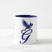 Bluebird Monogram Initiaal G Elegant Mok (Midden)