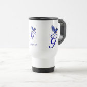 Bluebird Monogram Initiaal G Elegant Persoonlijk Reisbeker (Voorkant rechts)