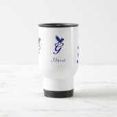 Bluebird Monogram Initiaal G Elegant Persoonlijk Reisbeker (Center)