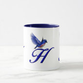 Bluebird Monogram Initiaal H Elegant Mok (Midden)