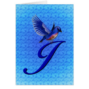 Bluebird Monogram Initiaal J Elegant