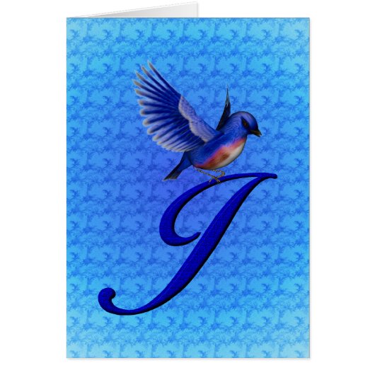 Bluebird Monogram Initiaal J Elegant (Voorkant)