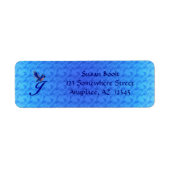 Bluebird Monogram Initiaal J Elegant Address Etiket (Voorkant)