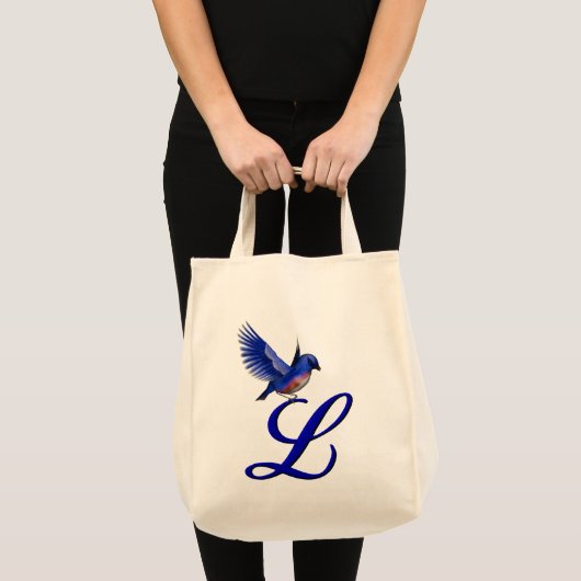 Bluebird Monogram Initiaal L Tote Bag (Voorkant (product))