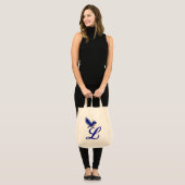 Bluebird Monogram Initiaal L Tote Bag (Voorkant (model))