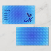 Bluebird Monogram Initiaal M Elegant Visitekaartje (Voorkant / Achterkant)