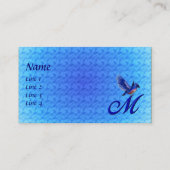 Bluebird Monogram Initiaal M Elegant Visitekaartje (Voorkant)