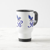Bluebird Monogram Initiaal R Elegant Reisbeker (Voorkant rechts)