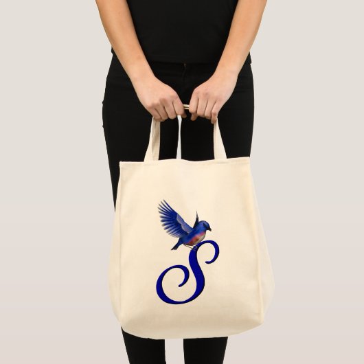 Bluebird Monogram Initiaal S Tote Bag (Voorkant (product))