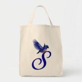 Bluebird Monogram Initiaal S Tote Bag (Voorkant)