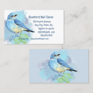 Bluebird Nail Salon of Custom Visitekaartje