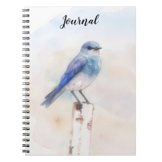 Bluebird Natuur Kunst Gepersonaliseerd Dagboek Notitieboek (Voorkant)