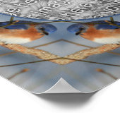 Bluebird Natuur Lijst Creëer Uw eigen foto Poster (Hoek)