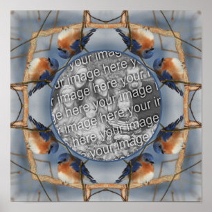 Bluebird Natuur Lijst Creëer Uw eigen foto Poster