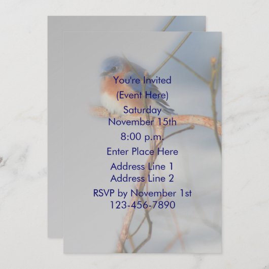 Bluebird Natuur Partij Kaart (Voorkant / Achterkant)