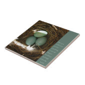 Bluebird Nest w. Buddha Quote Tegeltje (Zijkant)