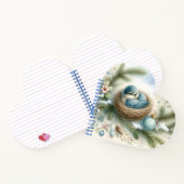 Bluebird Nest with Ornaments in Winter Pines  Notitieboek (Binnen)