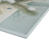 Bluebird Nest with Ornaments in Winter Pines Snijplank (Hoek)