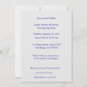 Bluebird of Coffee Happiness Invitation Kaart (Achterkant)