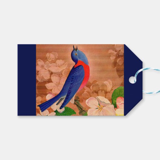 bluebird of geluk cadeaulabel (Voorkant (Horizontaal))