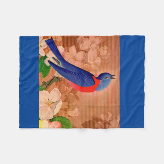 bluebird of geluk fleece deken (Voorkant (Horizontaal))