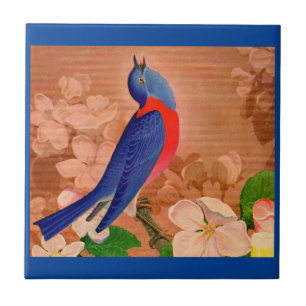 bluebird of geluk tegeltje
