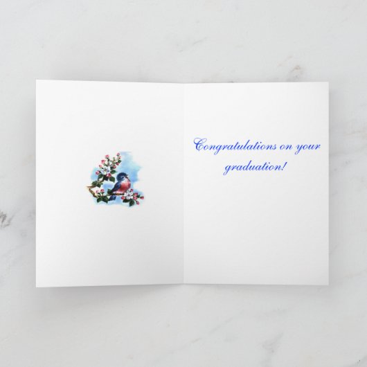 Bluebird of Happiness Afstuderen Kaart (Binnen)