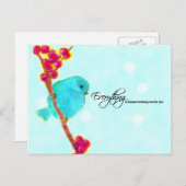 Bluebird of Happiness - Alles werkt Briefkaart (Voorkant / Achterkant)