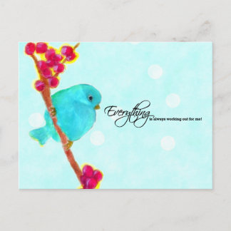 Bluebird of Happiness - Alles werkt Briefkaart