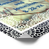 Bluebird of Happiness Gepersonaliseerde bruiloft Poster (Hoek)